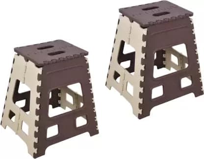 1pc 18inch Folding Stool for Adults and Kids, Also For Kitchen Stepping With (Brown Box) thumbnail 5