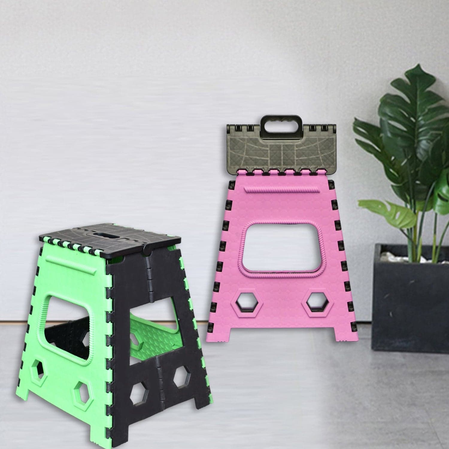 1pc 18inch Folding Stool for Adults and Kids, Also For Kitchen Stepping With (Brown Box) thumbnail 8