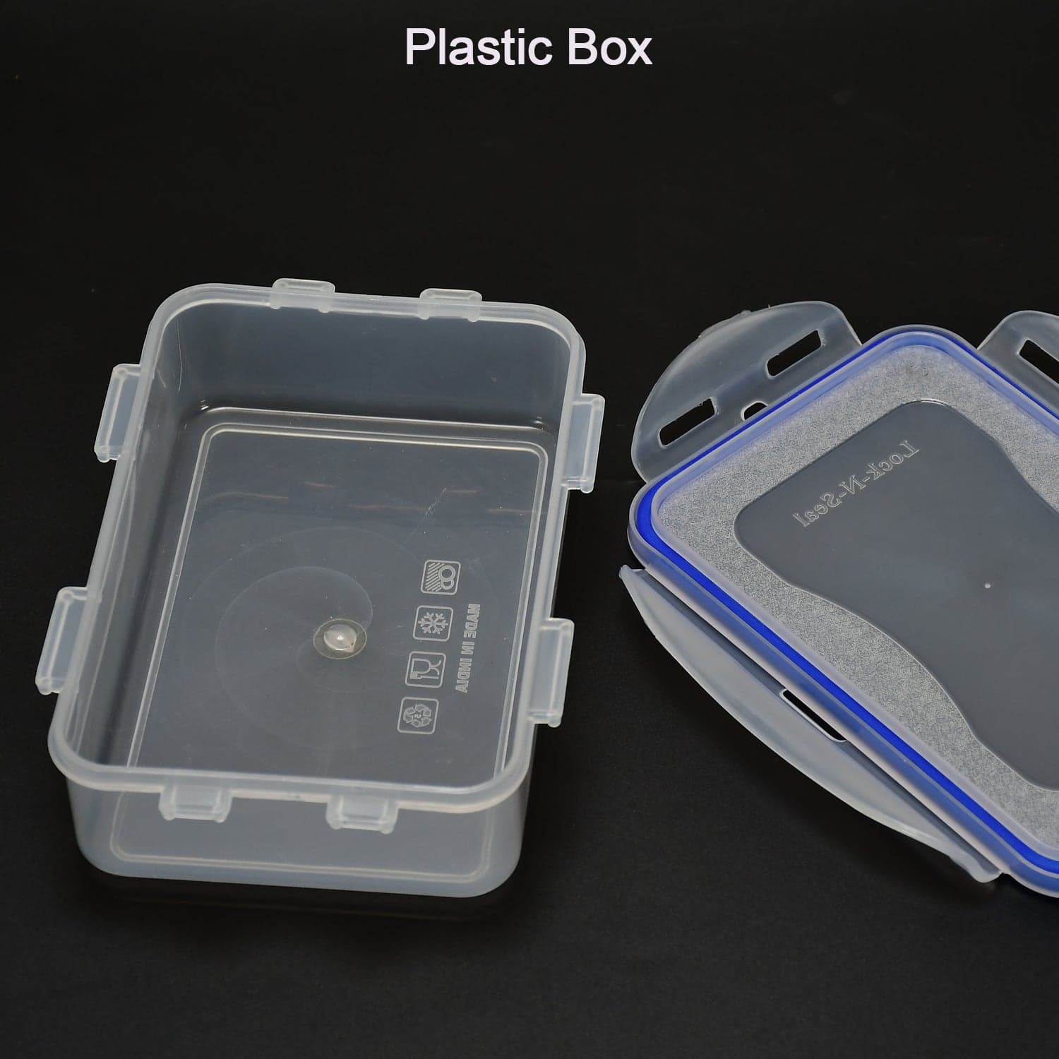 Multipurpose Air Tight 4 Side Lock Food Grade Lunch Box With Small Square Container thumbnail 7
