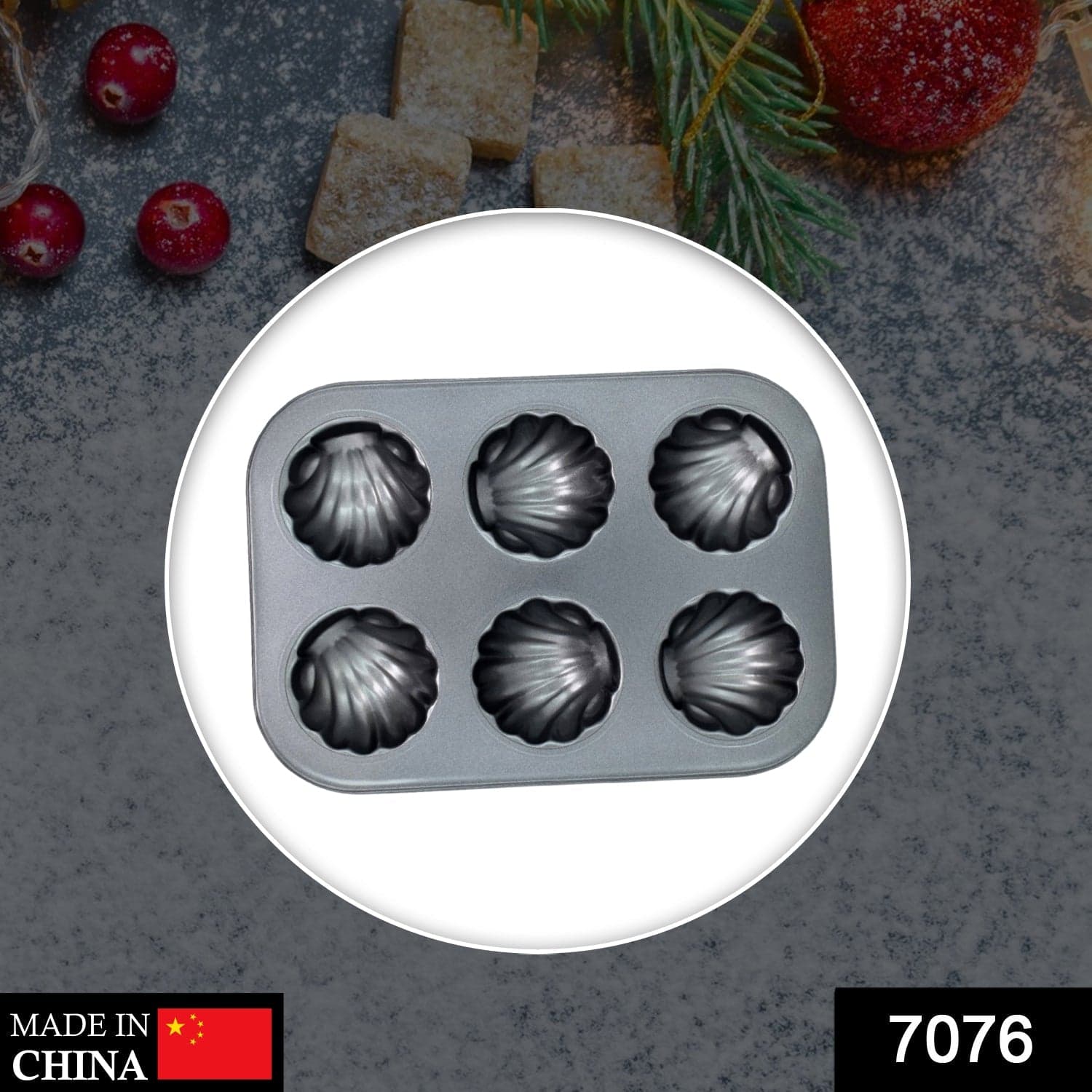 6 slot Non-Stick Muffins Cupcake Pancake Baking Molds Tray thumbnail 2