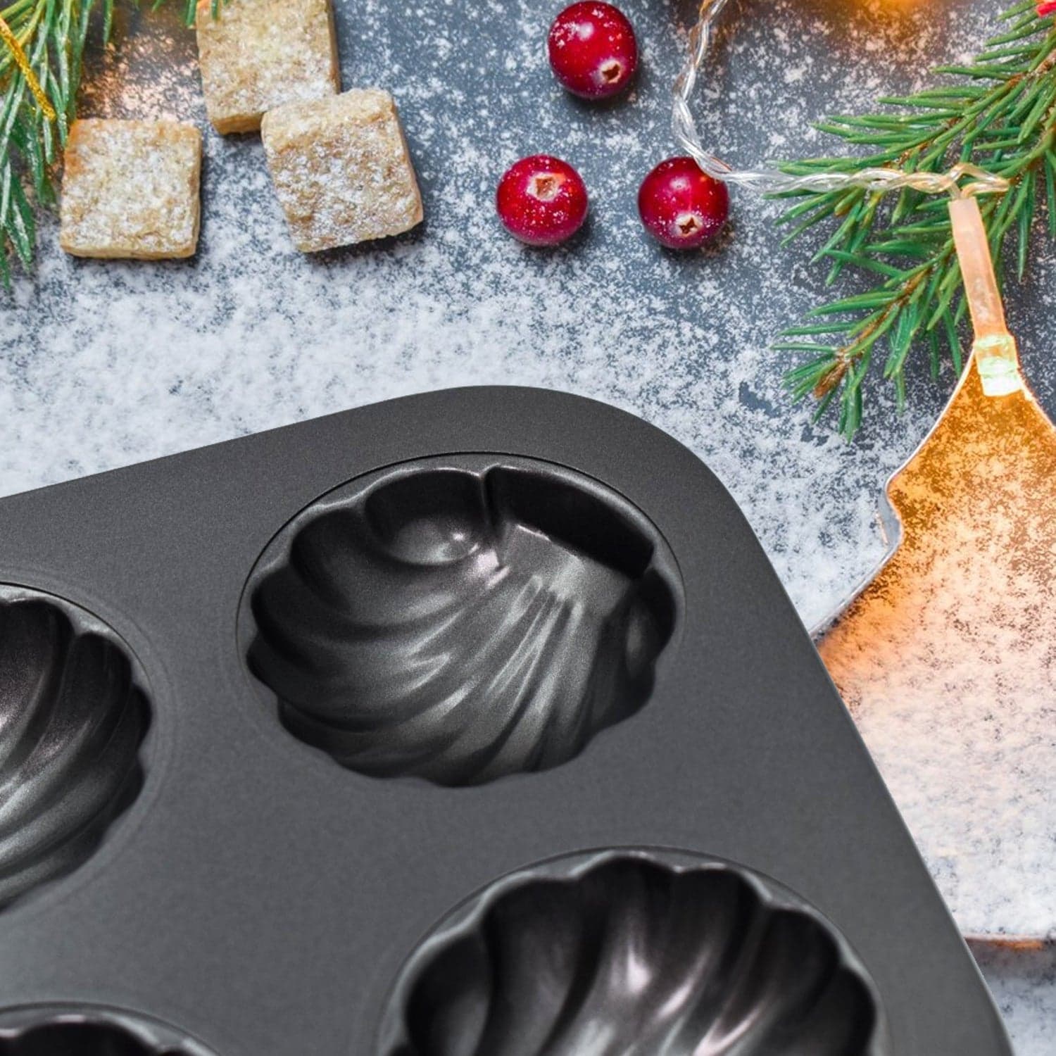 6 slot Non-Stick Muffins Cupcake Pancake Baking Molds Tray thumbnail 6