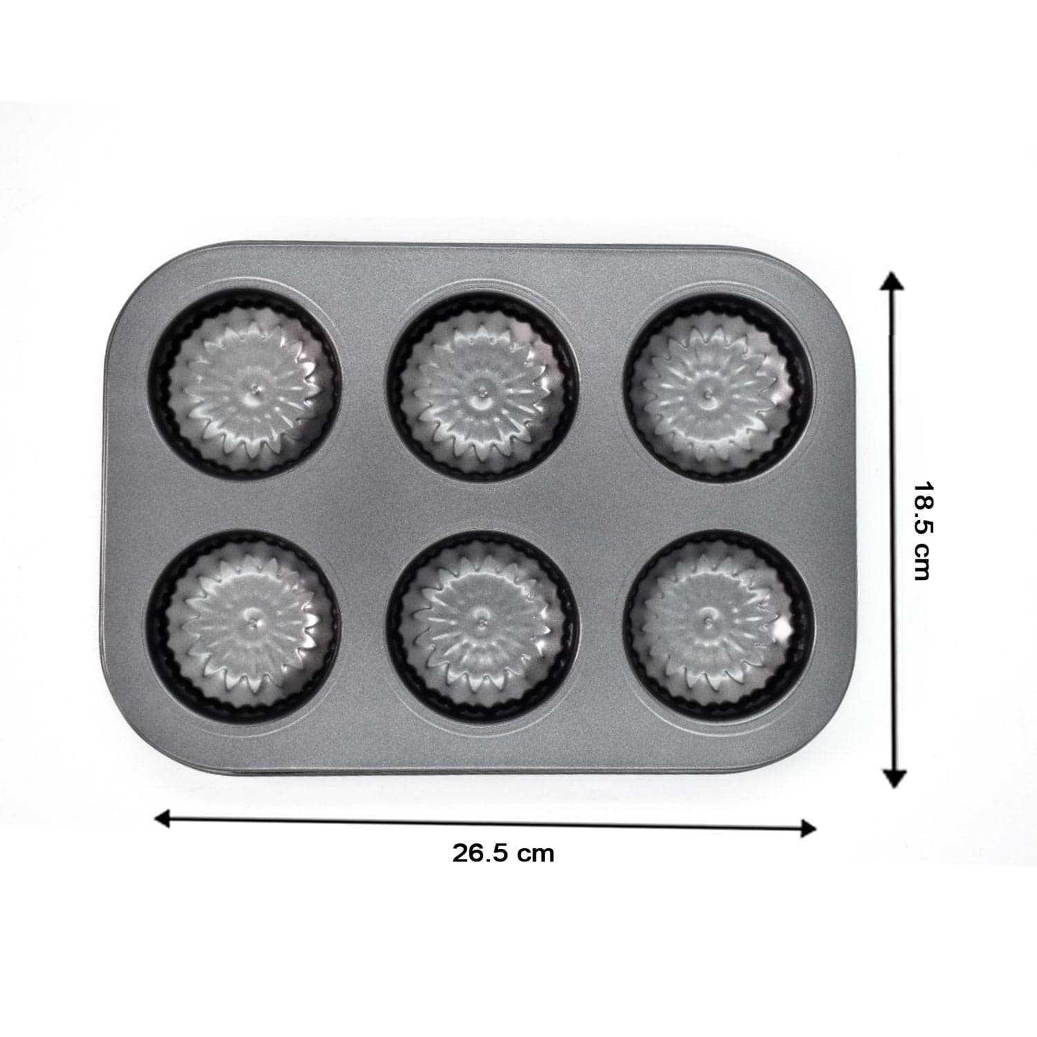 6 slot Non-Stick Muffins Cupcake Pancake Baking Molds thumbnail 6