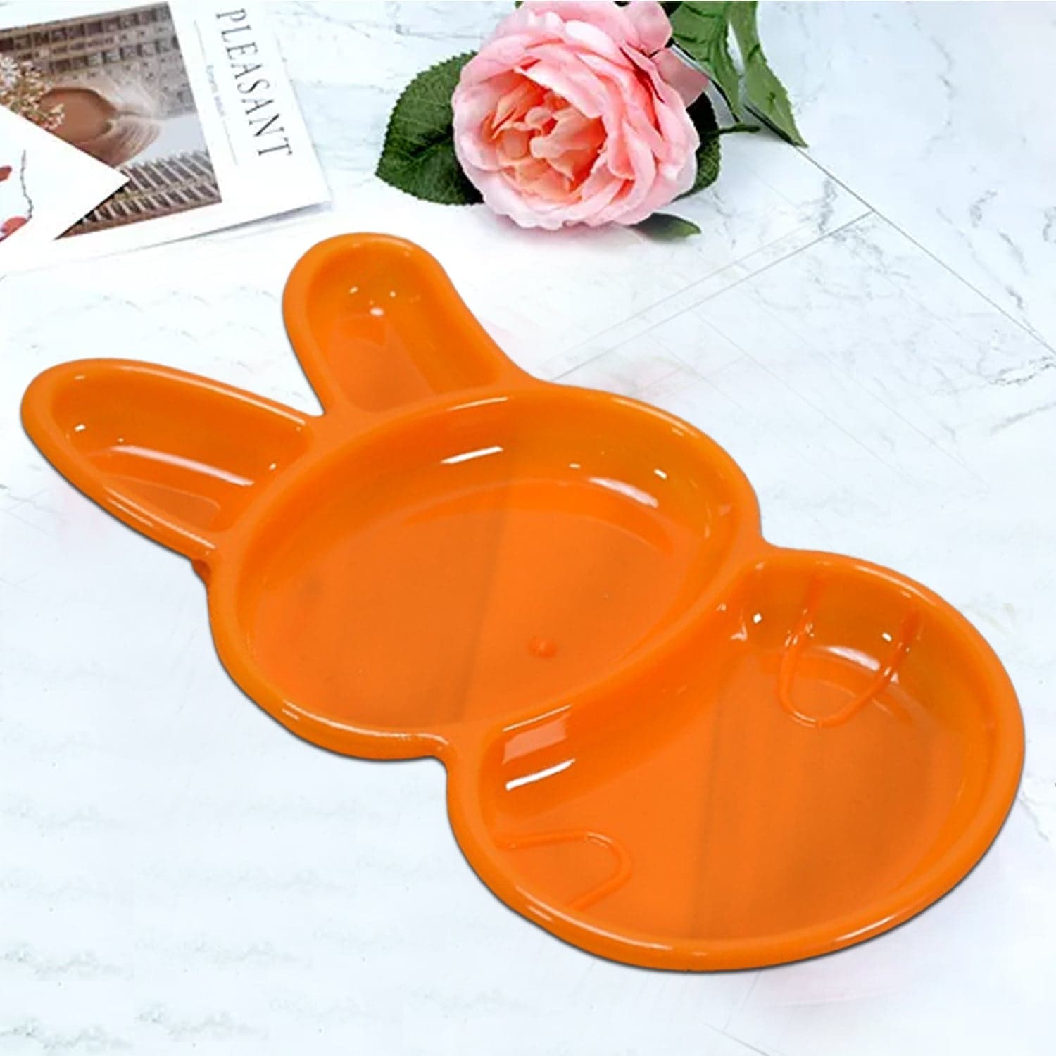 6-Piece Rabbit Shape Dish Set for Kids (Multicolor) thumbnail 7