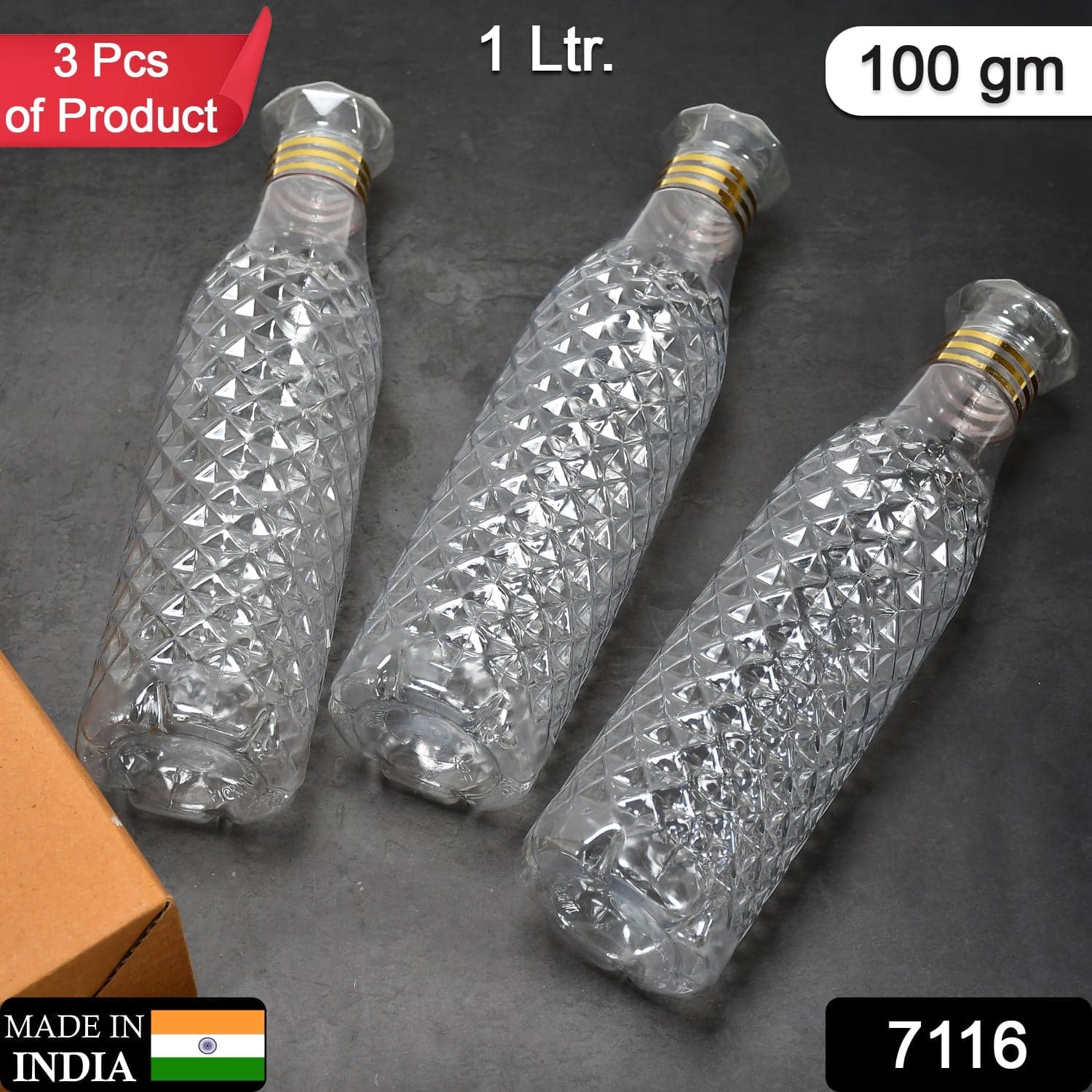 Water Bottle With Diamond Cut Used By Kids, Children's ( 3 pcs ) thumbnail 2