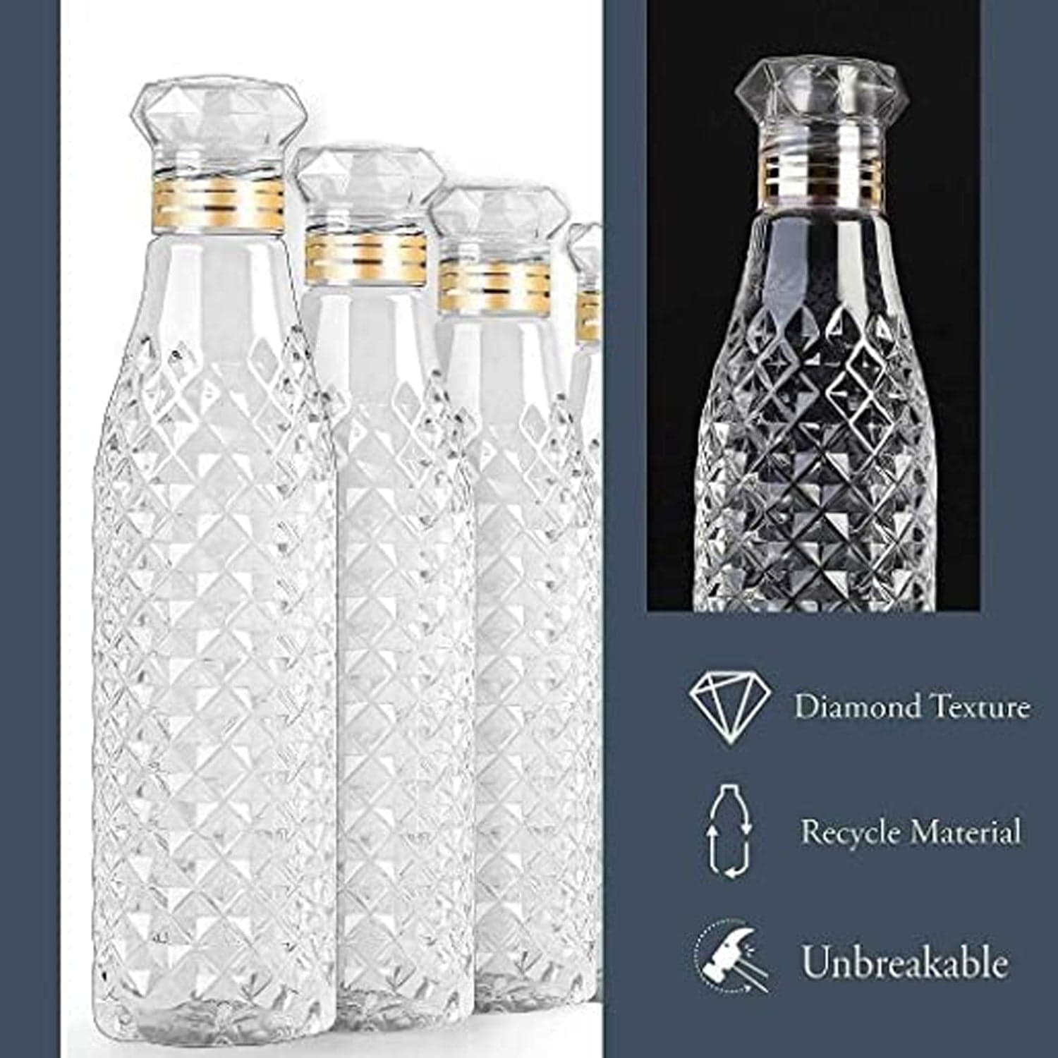 Water Bottle With Diamond Cut Used By Kids, Children's ( 3 pcs ) thumbnail 7