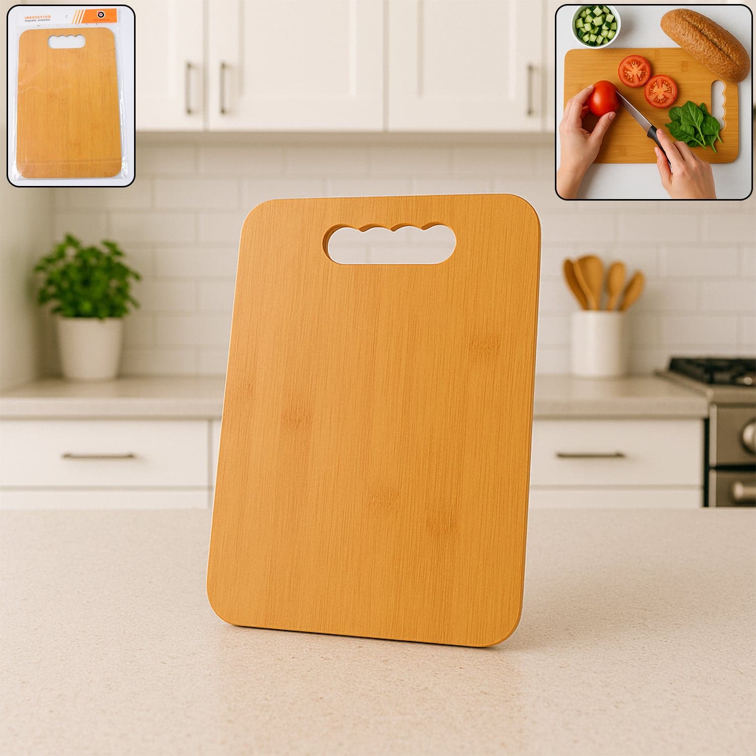 Wooden Chopping Board For Vegetable Cutting & Kitchen Use thumbnail 1