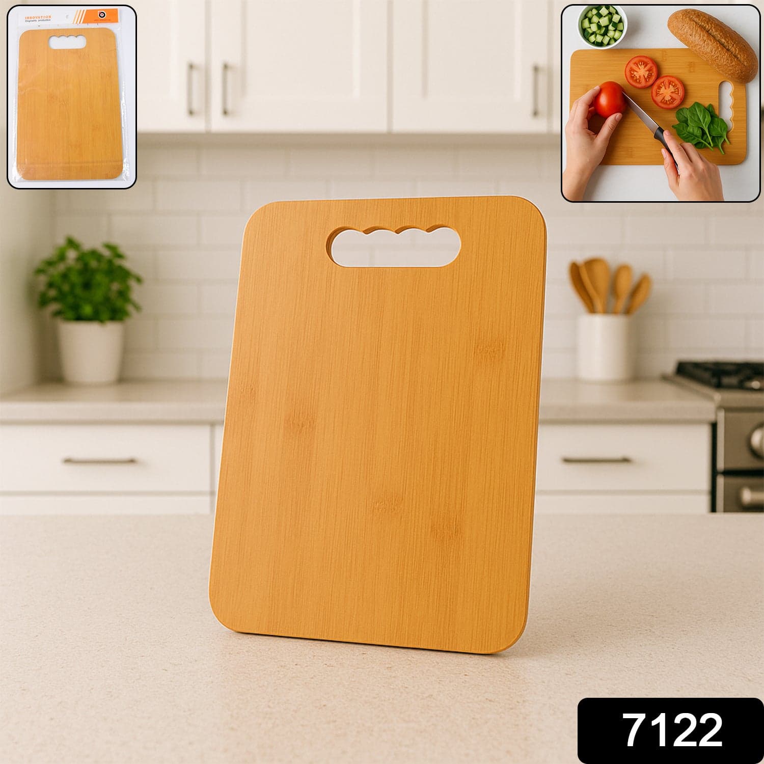 Wooden Chopping Board For Vegetable Cutting & Kitchen Use thumbnail 2