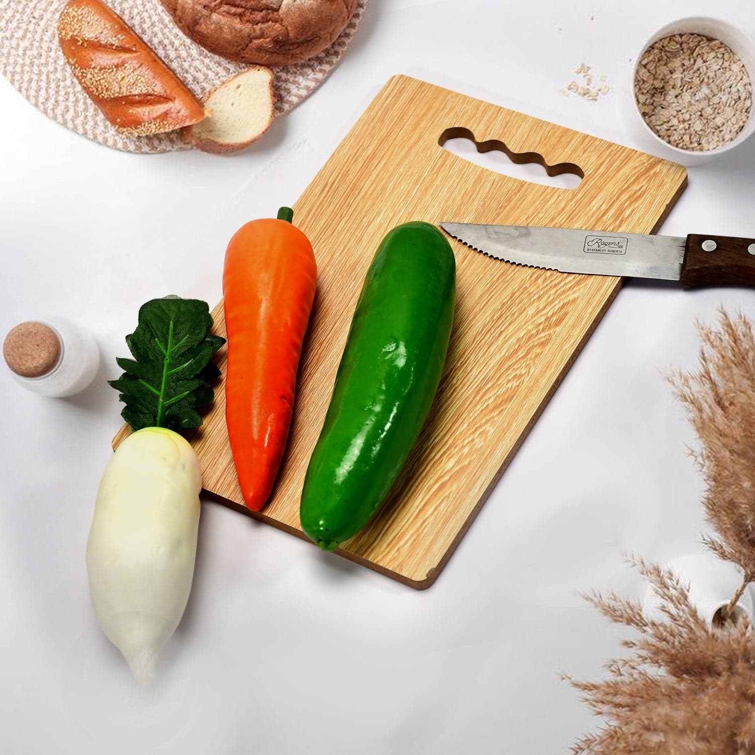Wooden Chopping Board 26x17 Chopping Vegetable & fruits For Home & Kitchen Use thumbnail 3