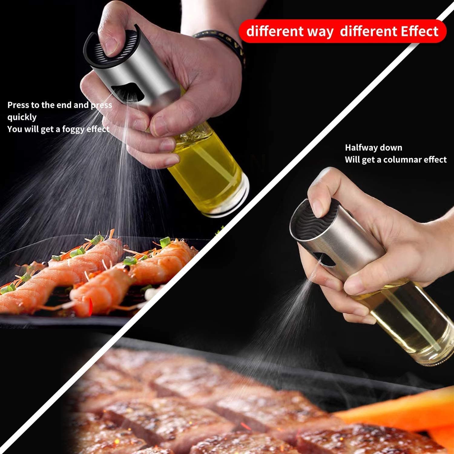 Oil Sprayer Dispenser Glass Bottle for Cooking & Multi-Use thumbnail 3