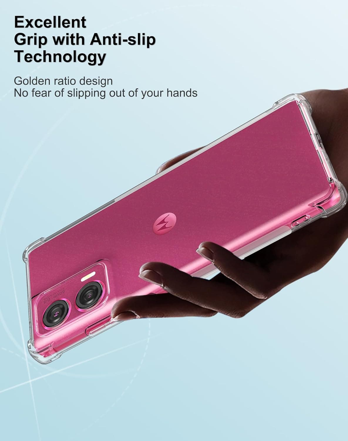 Transparent Shockproof Silicone Protective Back Cover For Motorola Edge 50 Fusion  thumbnail 7