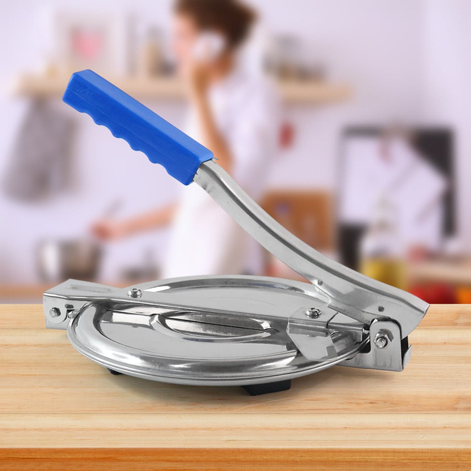 Puri Press Maker - Stainless Steel Puri Maker Press Machine - Roti Chapati Presser For Home -Khakhra- Puri Maker Press Machine With Handle thumbnail 1