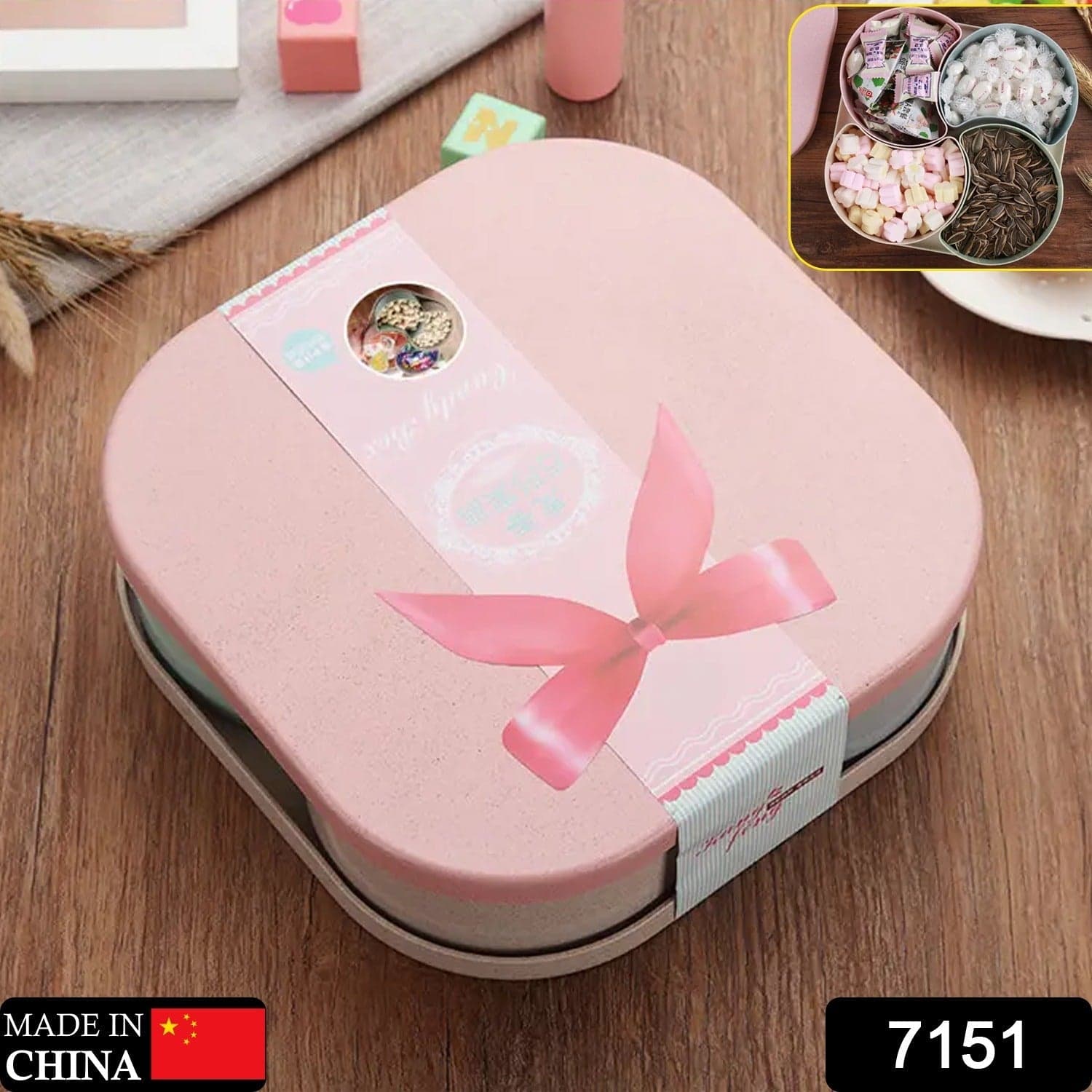 Large Compartment Box | Creative Divided Food Fruit Plate thumbnail 2