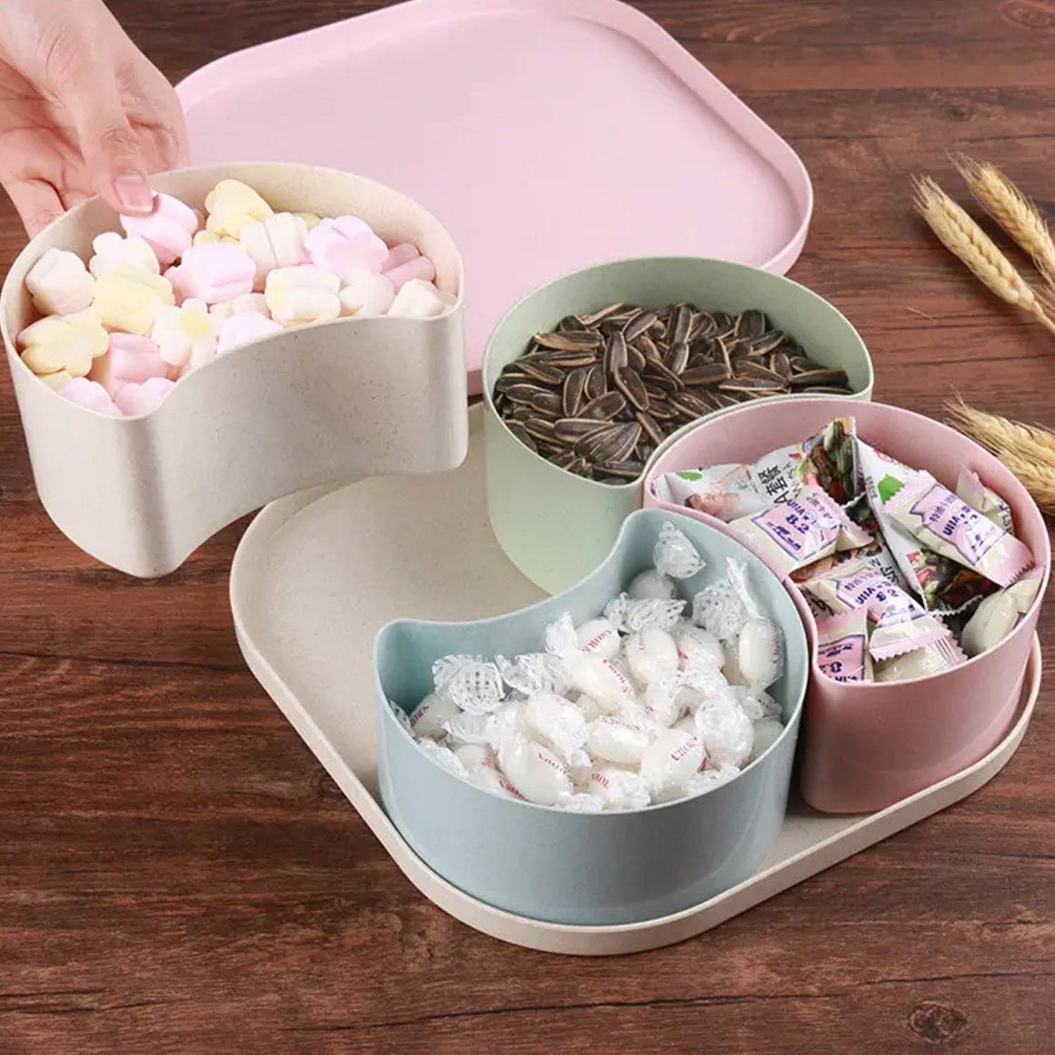 Large Compartment Box | Creative Divided Food Fruit Plate thumbnail 8