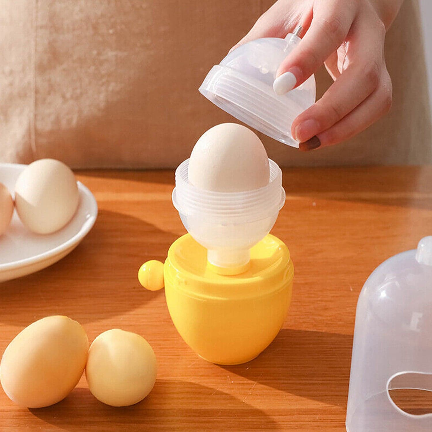 MANUAL EGG PULLER SCRAMBLER HOUSEHOLD WHITE EGG YOLK MIXER KITCHEN TOOL MIX MANUAL SCRAMBLER CONVENIENT WITHOUT BREAKING EGGS. thumbnail 1