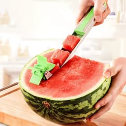 Stainless Steel Washable Watermelon Cutter of Windmill Slicer & Peeler