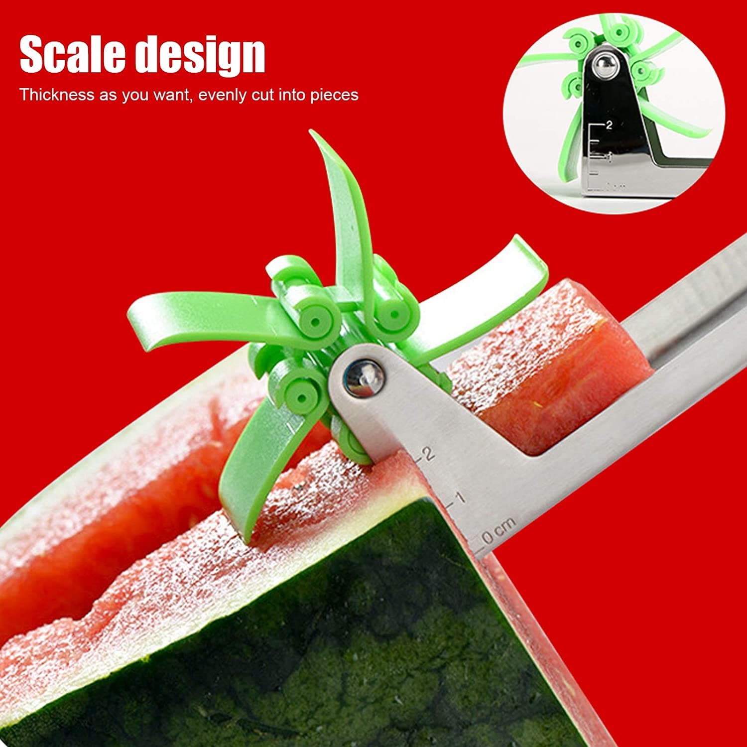 Stainless Steel Washable Watermelon Cutter of Windmill Slicer & Peeler thumbnail 7