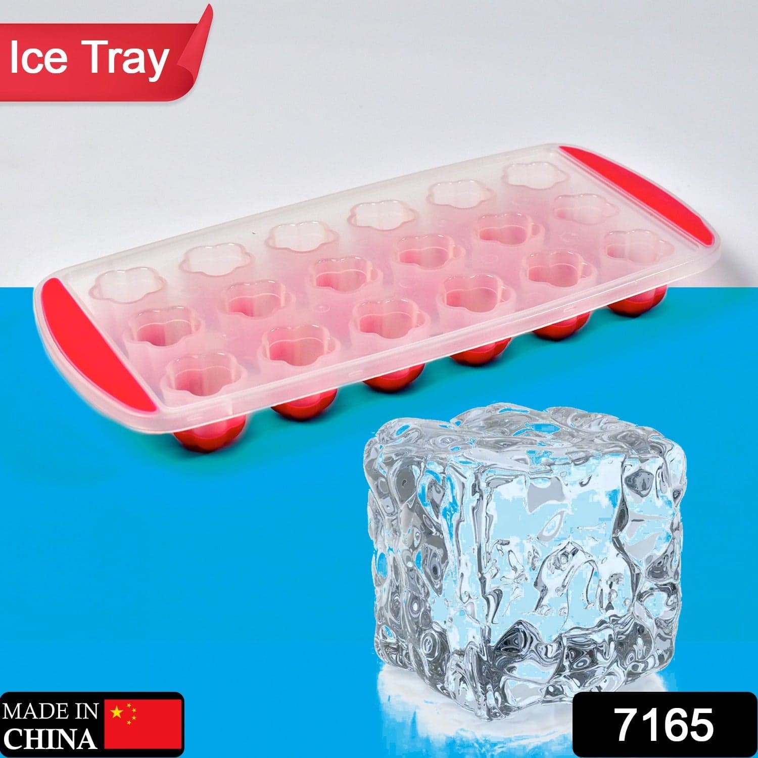 Ice Mould Flower Shape 18 Cavity Mould ice Tray Sphere ice Flower Mould Small ice Flower Tray Mini ice Cube Tray thumbnail 2