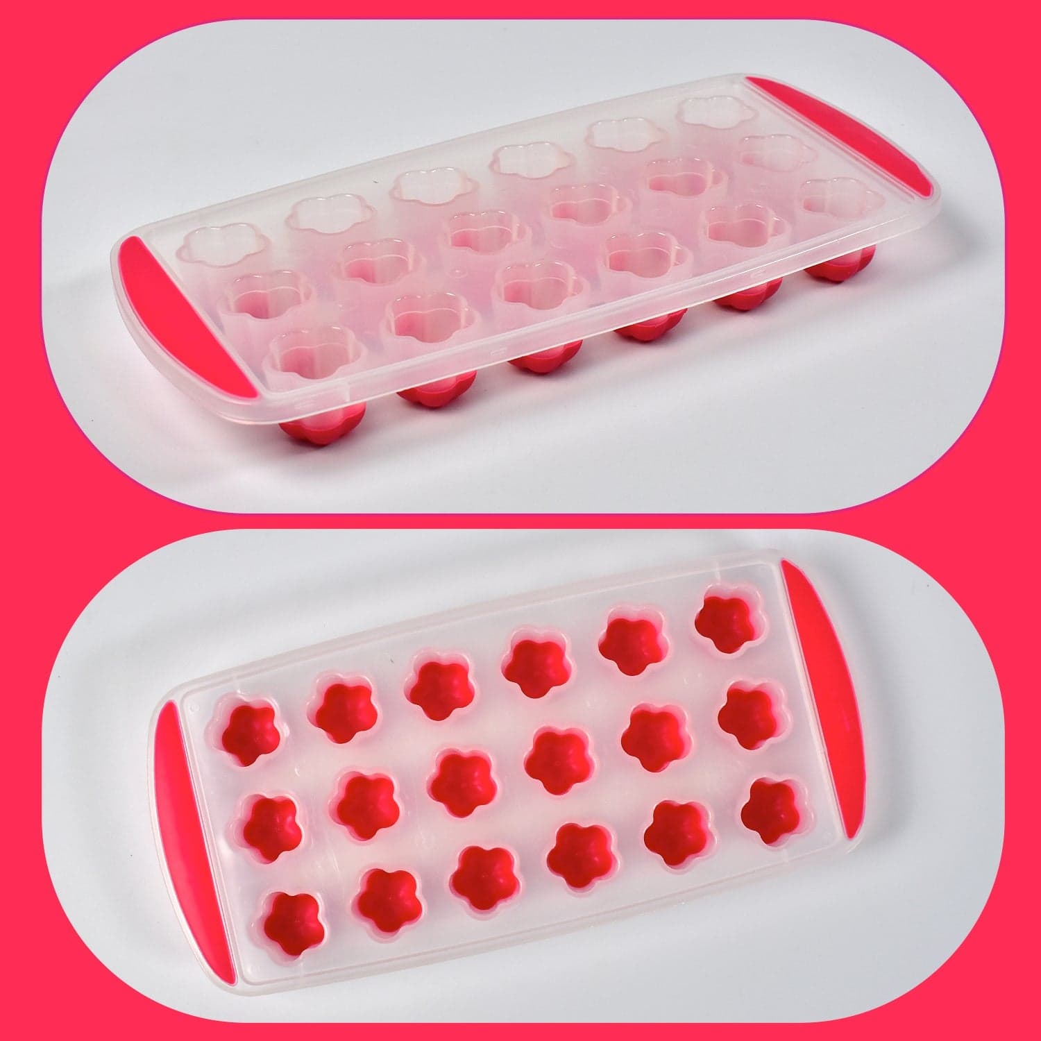 Ice Mould Flower Shape 18 Cavity Mould ice Tray Sphere ice Flower Mould Small ice Flower Tray Mini ice Cube Tray thumbnail 8