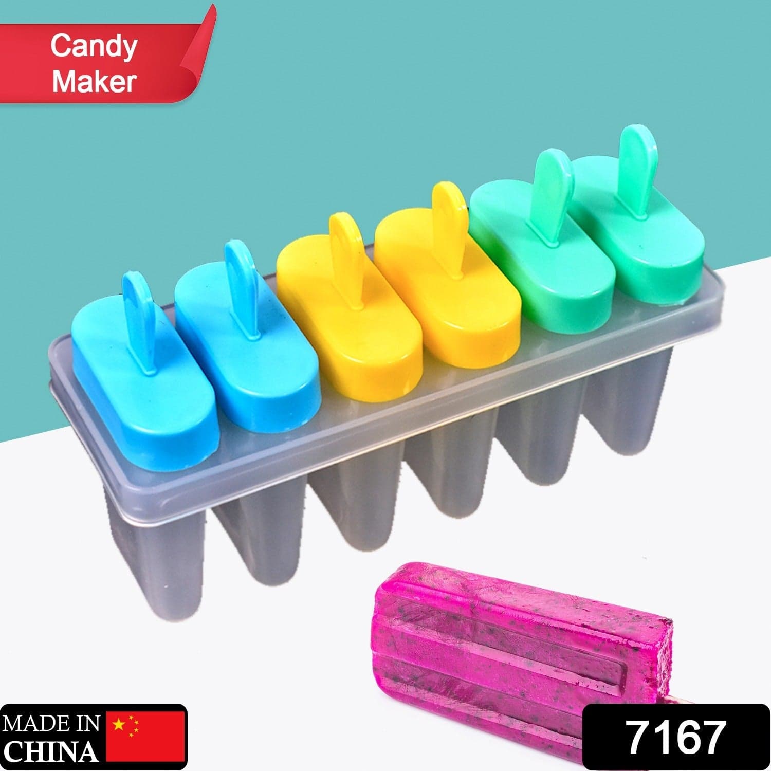 Ice Candy Maker Upgrade sicle Molds Sets 6 Ice Makers Reusable Ice Lolly Cream Mold Home-Made sicles Mould with Stick thumbnail 2