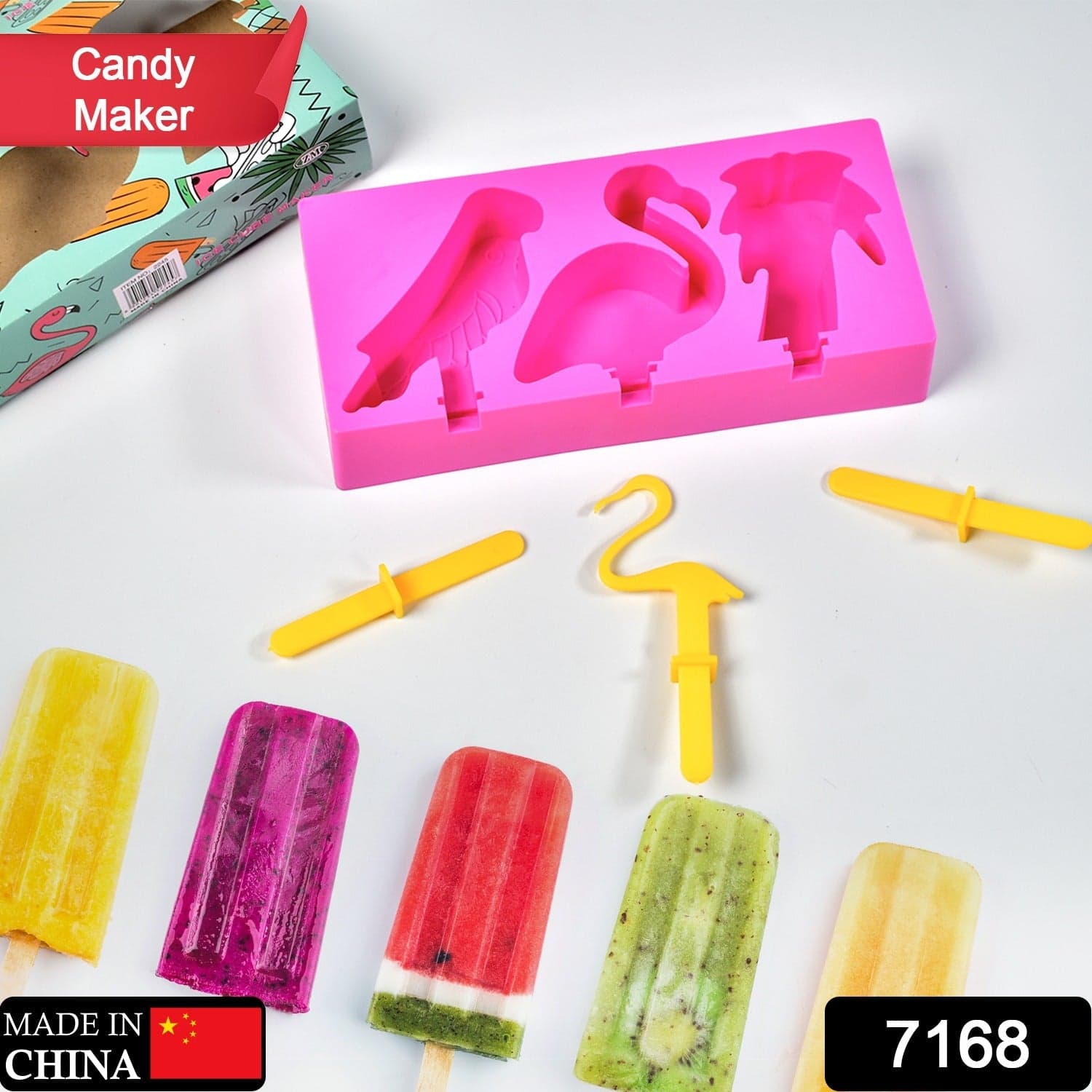 Fancy Ice Candy Mould Maker - Food-Grade Reusable Sicle Molds thumbnail 3