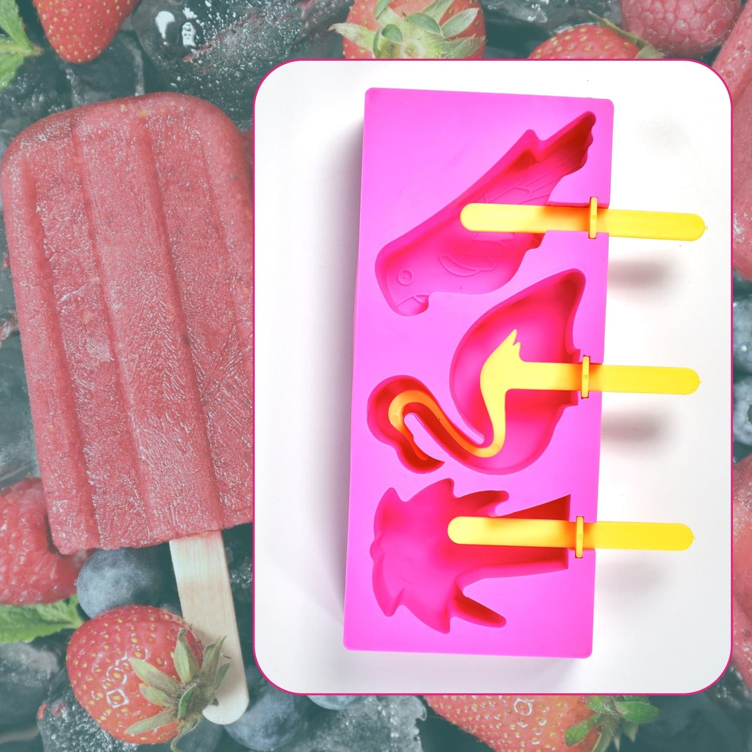 Fancy Ice Candy Mould Maker - Food-Grade Reusable Sicle Molds thumbnail 7
