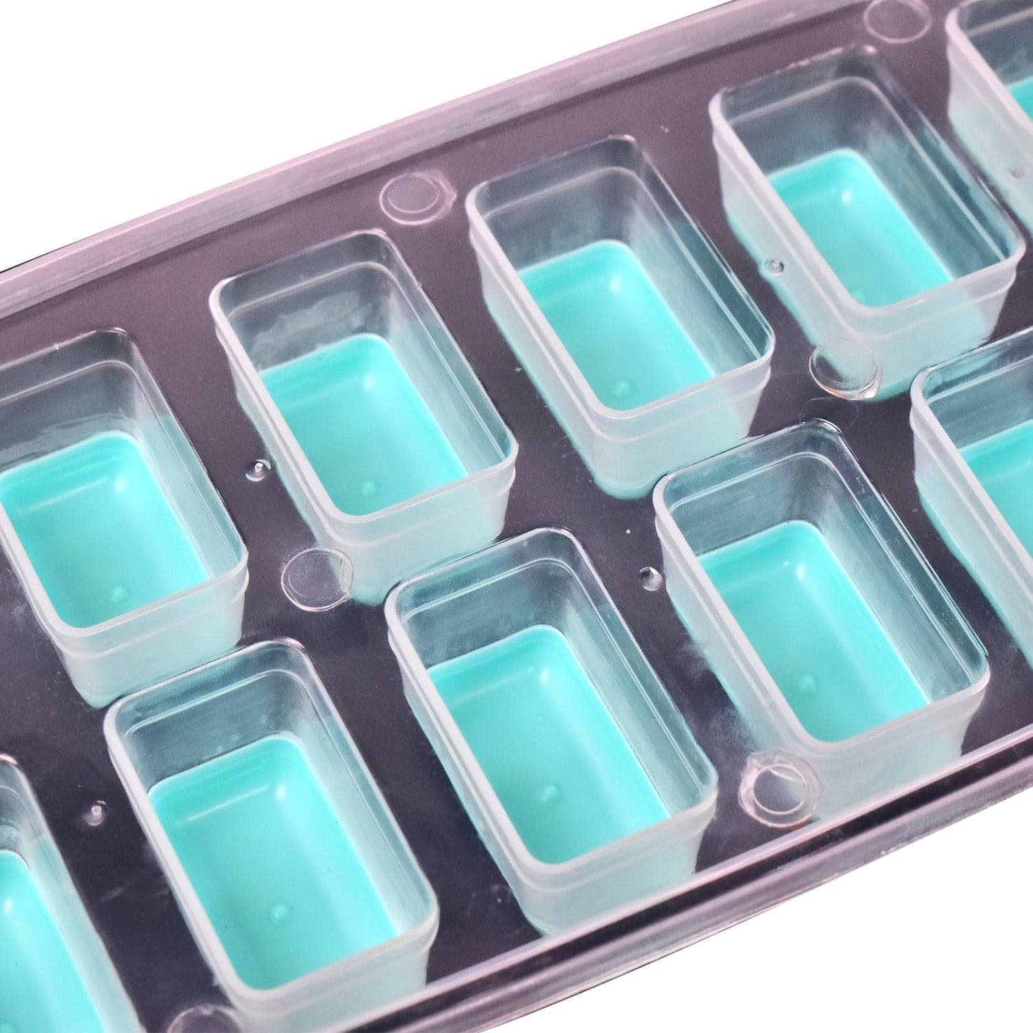 12-Grid Silicone Ice Cube Tray - Food-Grade Square Ice Maker, Easy Release Bottom thumbnail 6