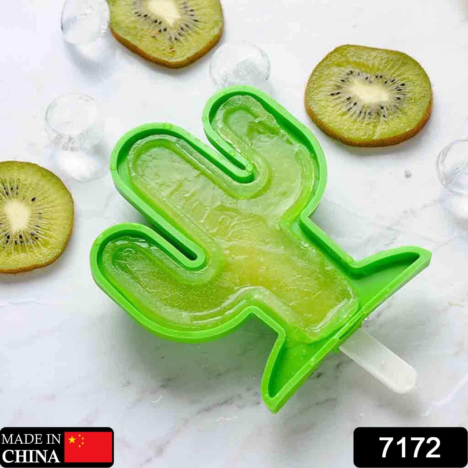 Cactus Shape sicle Molds - Durable Silicone Ice Cream Mould, DIY Ice Kitchen Tool thumbnail 2