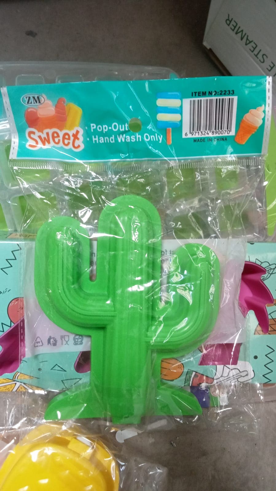 Cactus Shape sicle Molds - Durable Silicone Ice Cream Mould, DIY Ice Kitchen Tool thumbnail 8
