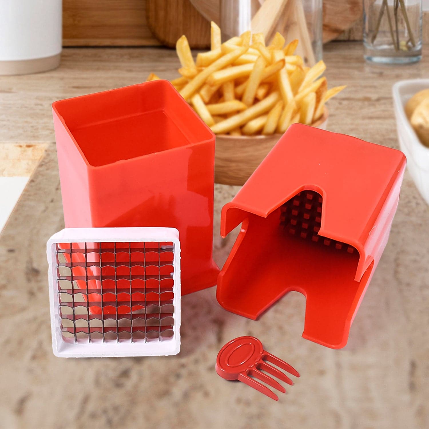 French Fries Potato Chips Strip Cutting Cutter Machine (1 Pc) thumbnail 1