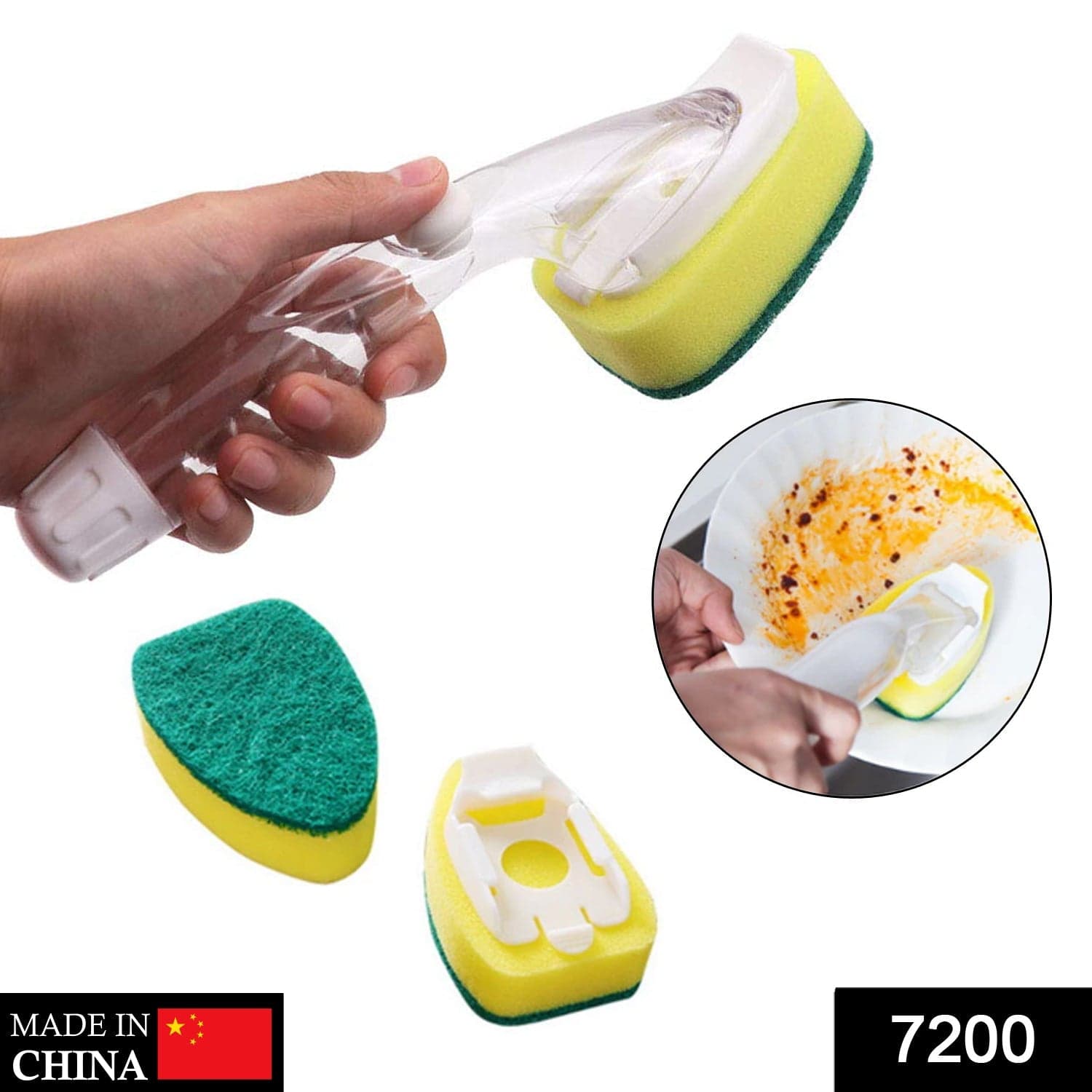 Liquid dispensing Scrub widely used for washing and cleaning utensils and all kitchen stuff to make them again clean and shiny. thumbnail 2