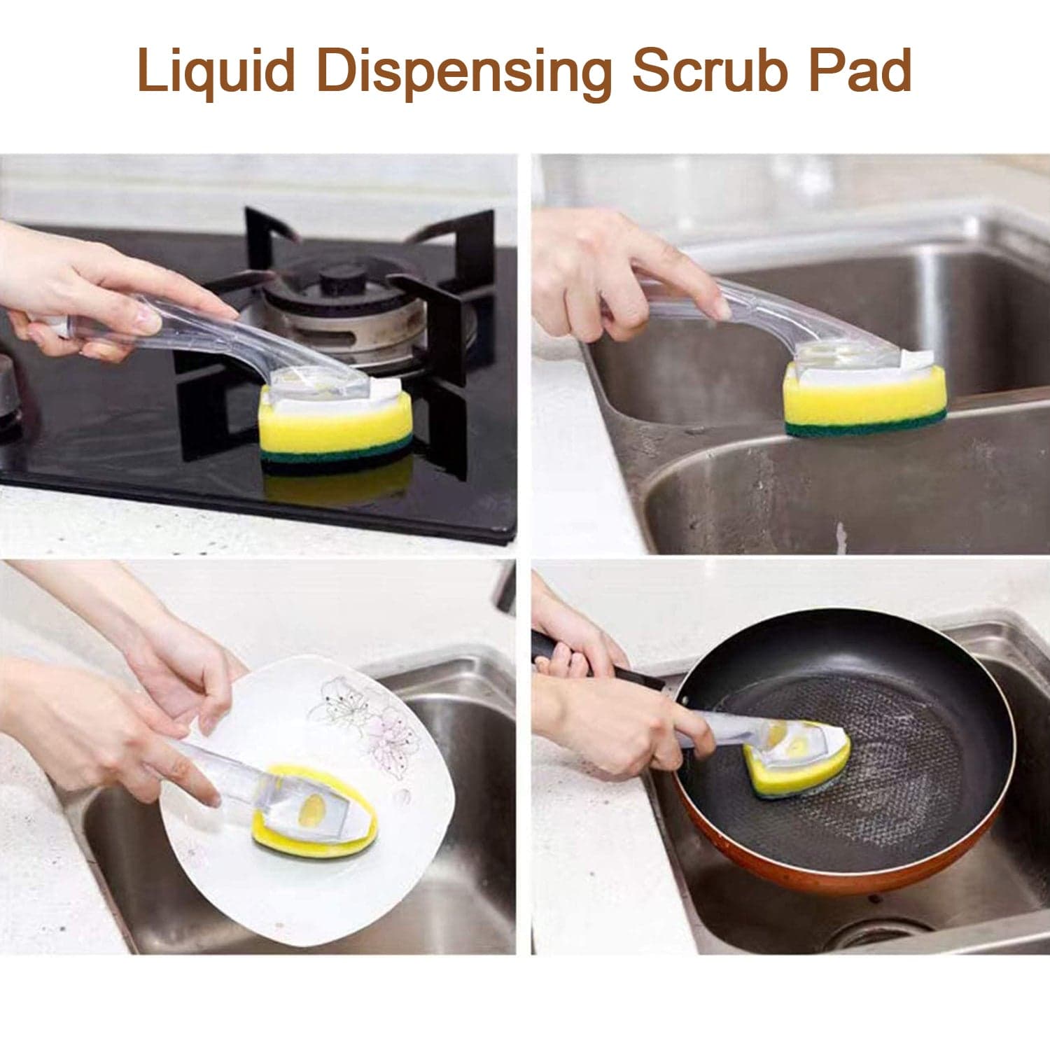 Liquid dispensing Scrub widely used for washing and cleaning utensils and all kitchen stuff to make them again clean and shiny. thumbnail 9