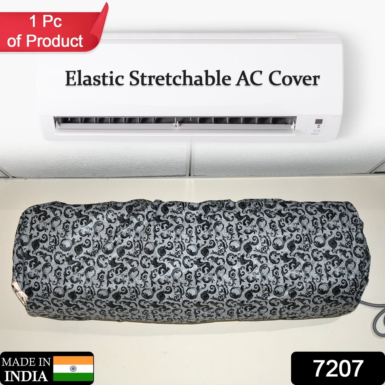 Stretchable Mix-Design AC Cover of Dust, Insect & Corrosion Shield (Mix Design) thumbnail 2