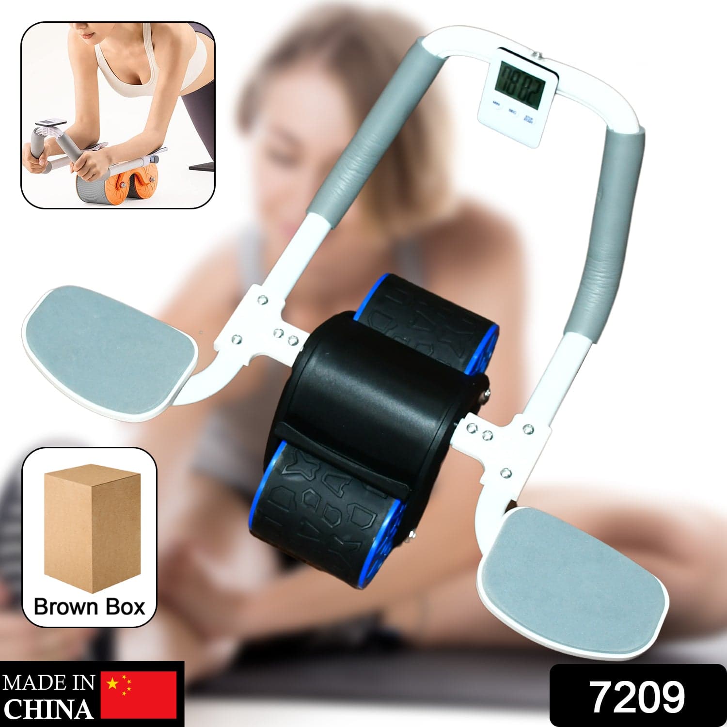 Abdominal Roller Wheel Automatic Rebound Sponge Handle thumbnail 2