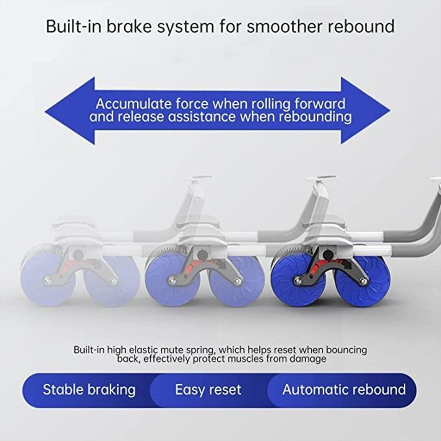 Abdominal Roller Wheel Automatic Rebound Sponge Handle thumbnail 3