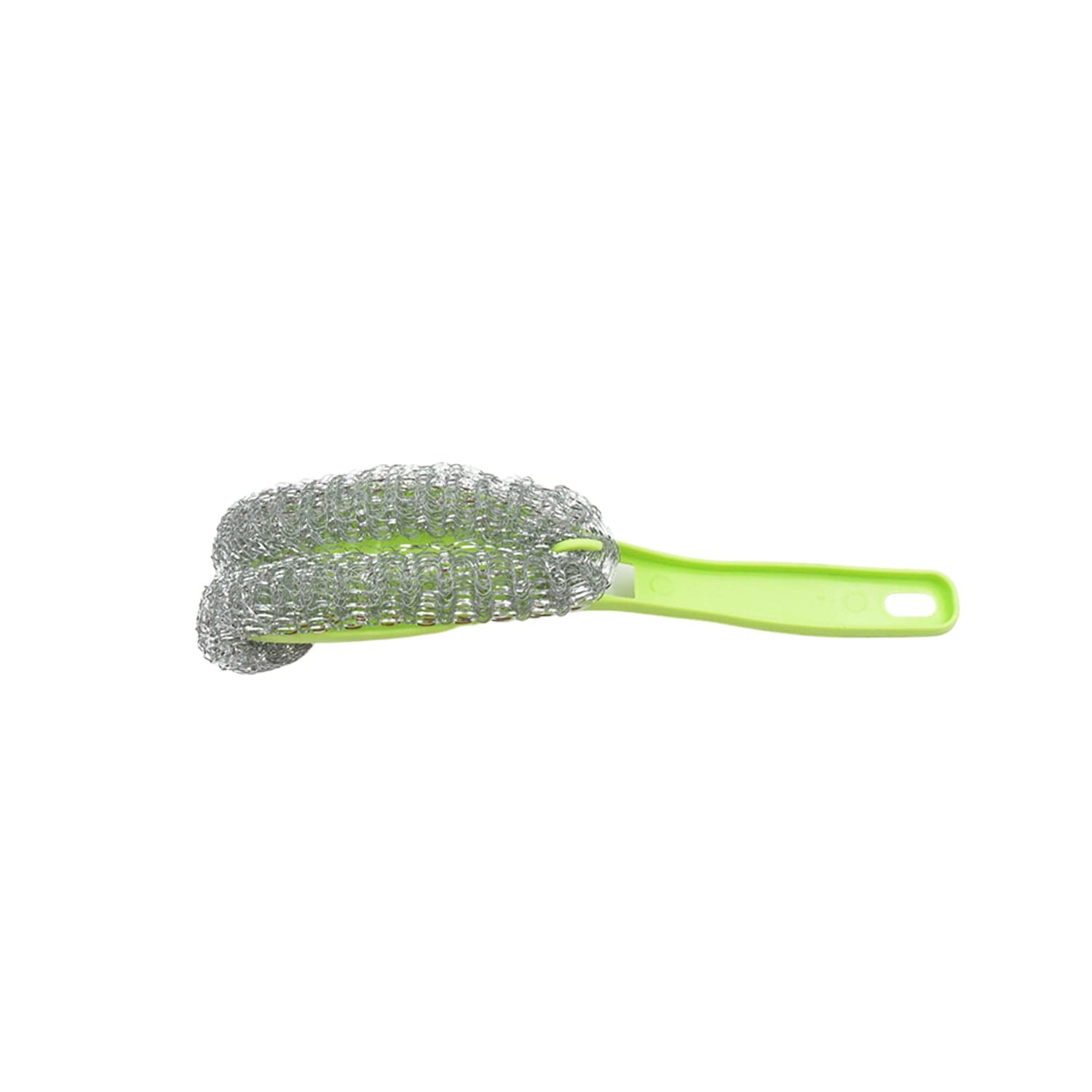 Wire Kitchen Washing Brush, Plastic Small Brush, Cleaning Brush, Bend Handle Pot Washing Brush (2 Pc) thumbnail 4