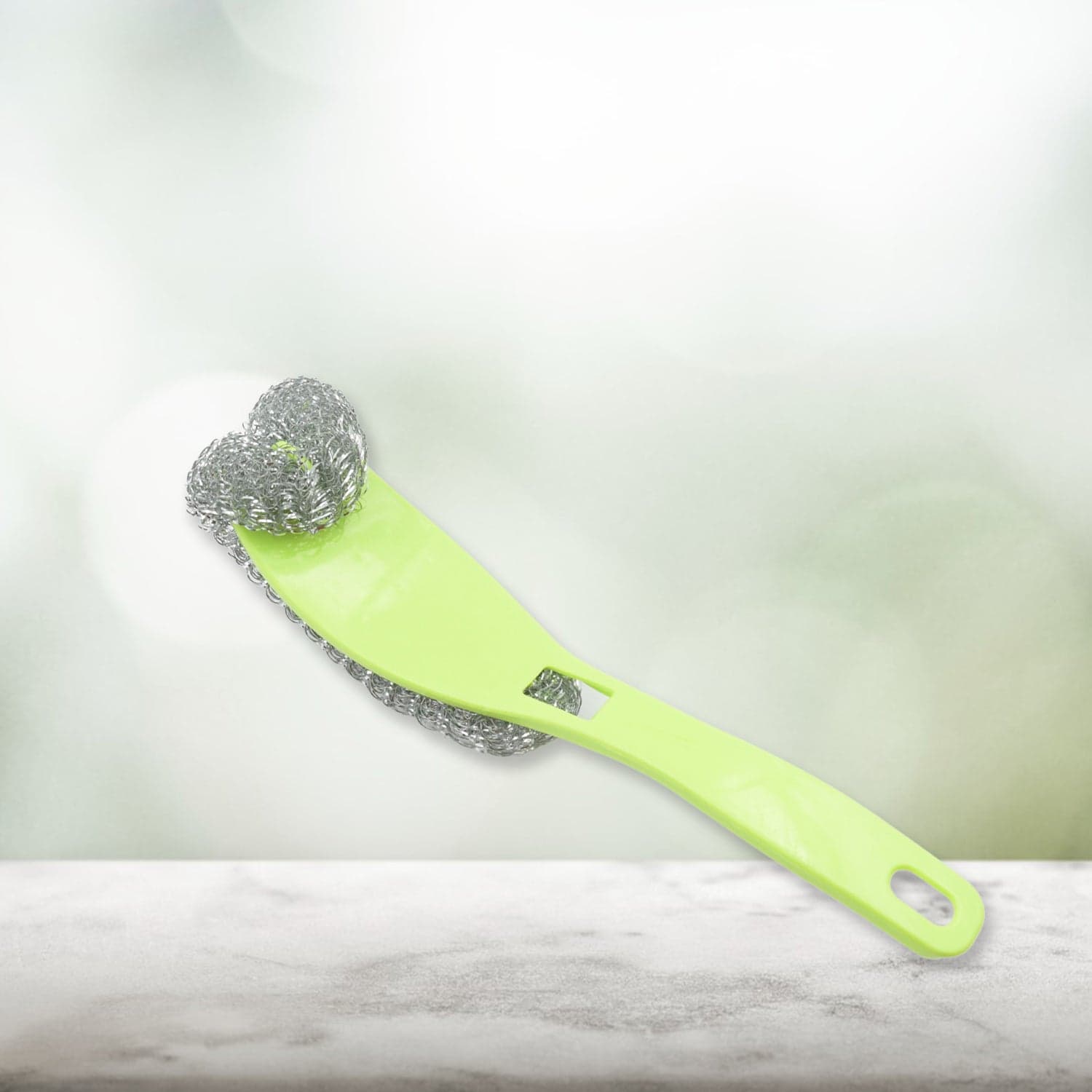Wire Kitchen Washing Brush, Plastic Small Brush, Cleaning Brush, Bend Handle Pot Washing Brush (2 Pc) thumbnail 5