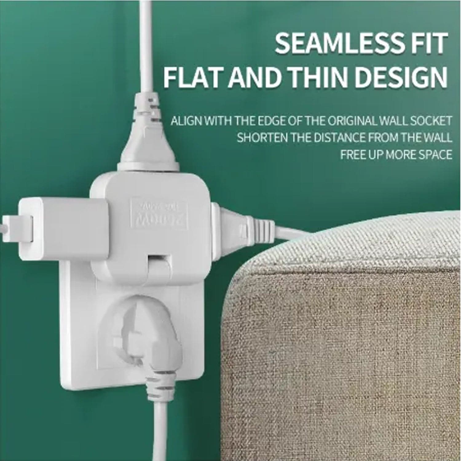 Wireless 3 in 1 Foldable Wall Plug Adapter / Socket / Converter (1 Pc) thumbnail 10