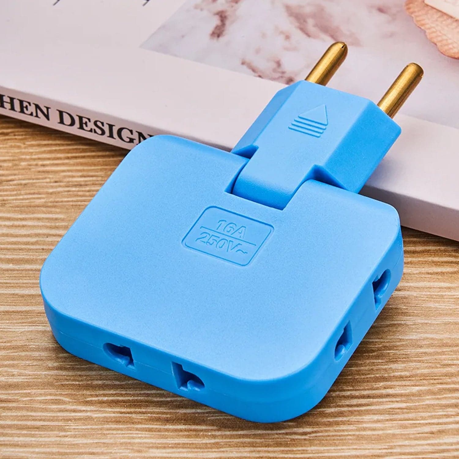 Wireless 3 in 1 Foldable Wall Plug Adapter / Socket / Converter (1 Pc) thumbnail 3