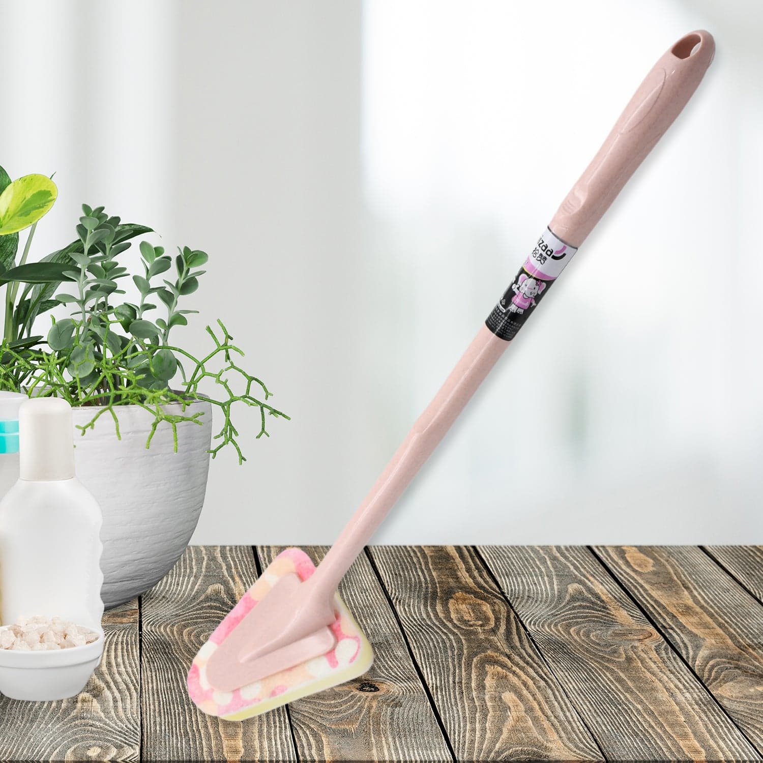 Cleaning Supplies Kitchen Handle Universal Triangular Sponge Multifunctional Bathroom Brush Handle Kitchen  thumbnail 1