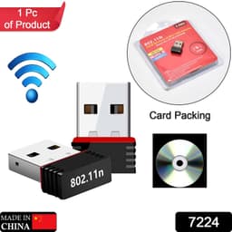 Wireless Mini Wi-Fi Network Adapter with Driver CD for Computer & Laptop