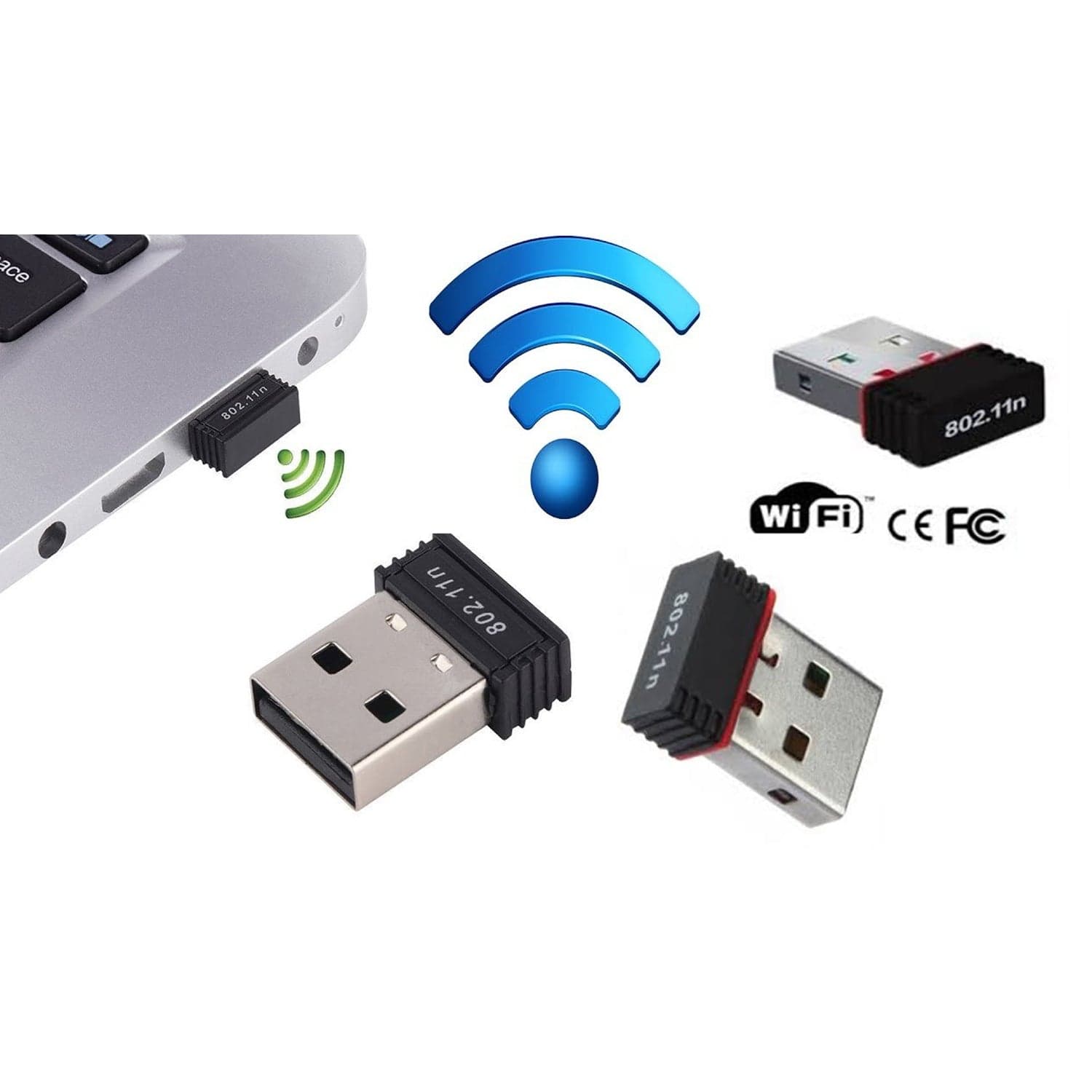 Wireless Mini Wi-Fi Network Adapter with Driver CD for Computer & Laptop thumbnail 7