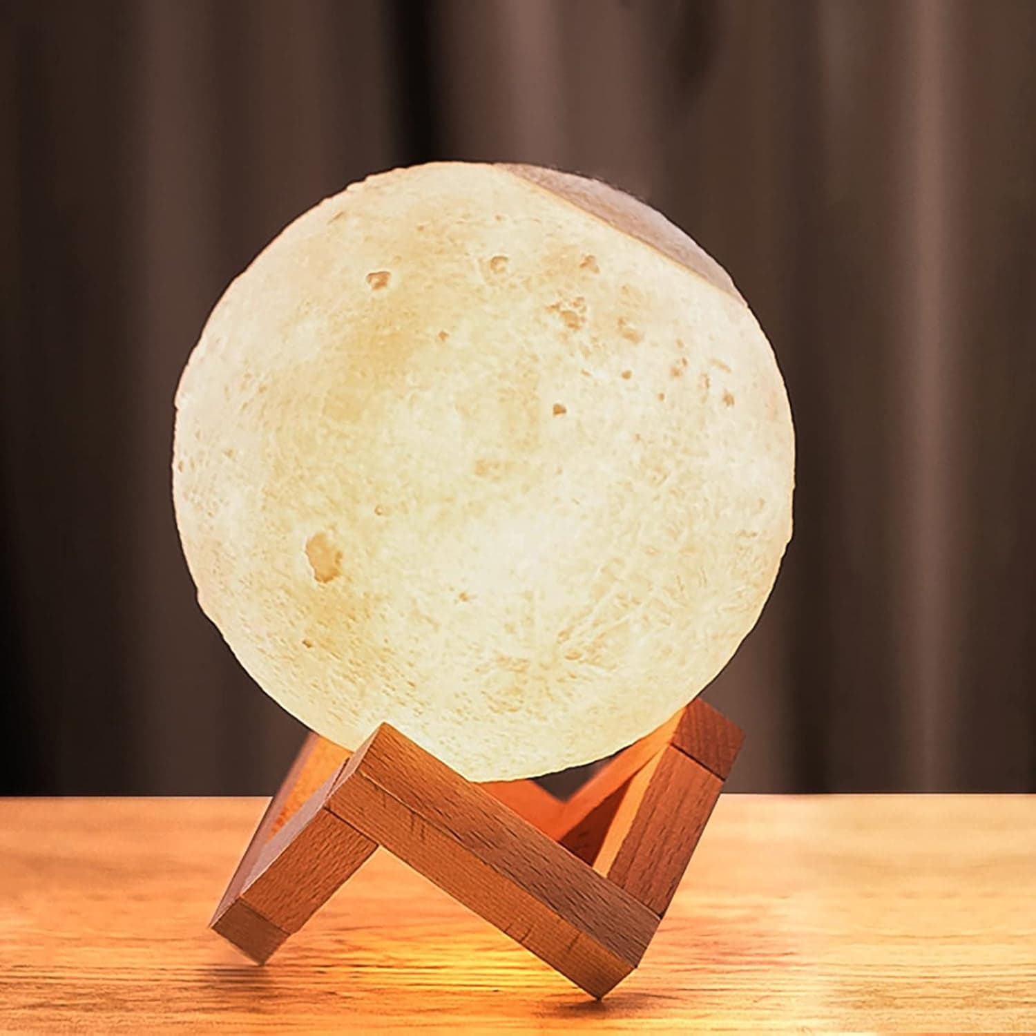 3D 2 in 1 LED Printed Moon Lamp & Aroma Diffuser (1 Pc) thumbnail 8