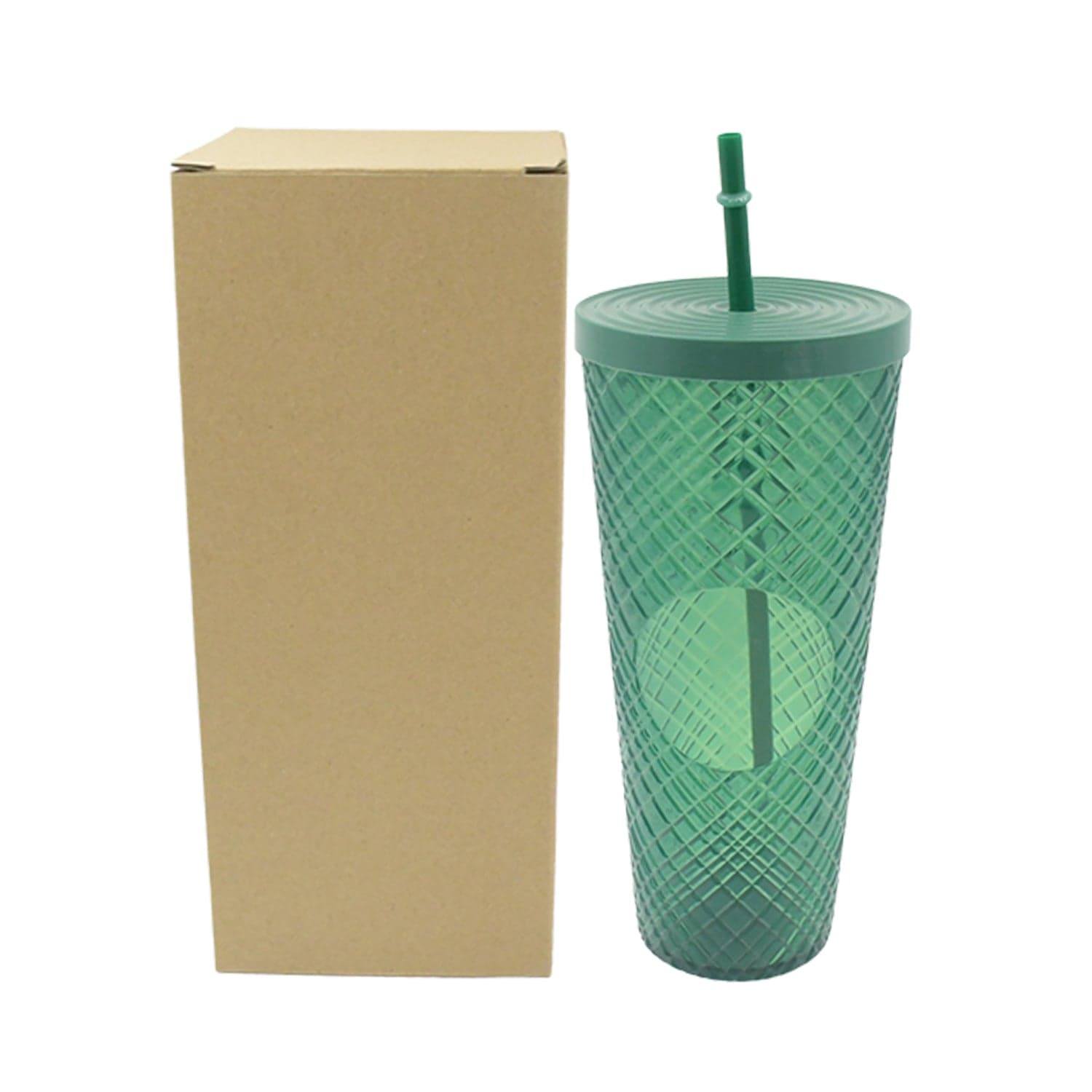 Cup With Straw & Led Lighting Reusable Matte Studded Tumbler With Leak Proof Lid Bpa Free (1 Pc) thumbnail 4