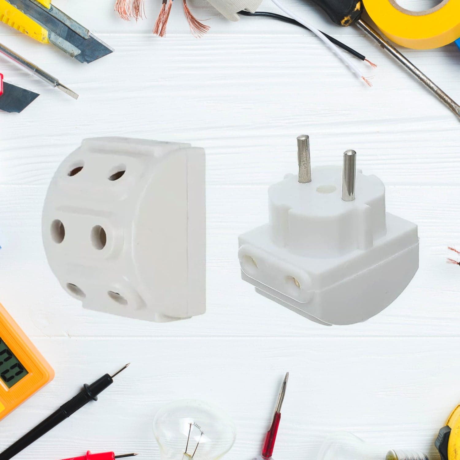 5-Way 2 Pin Multi-Plug Socket / Converter (1 Pc) thumbnail 3