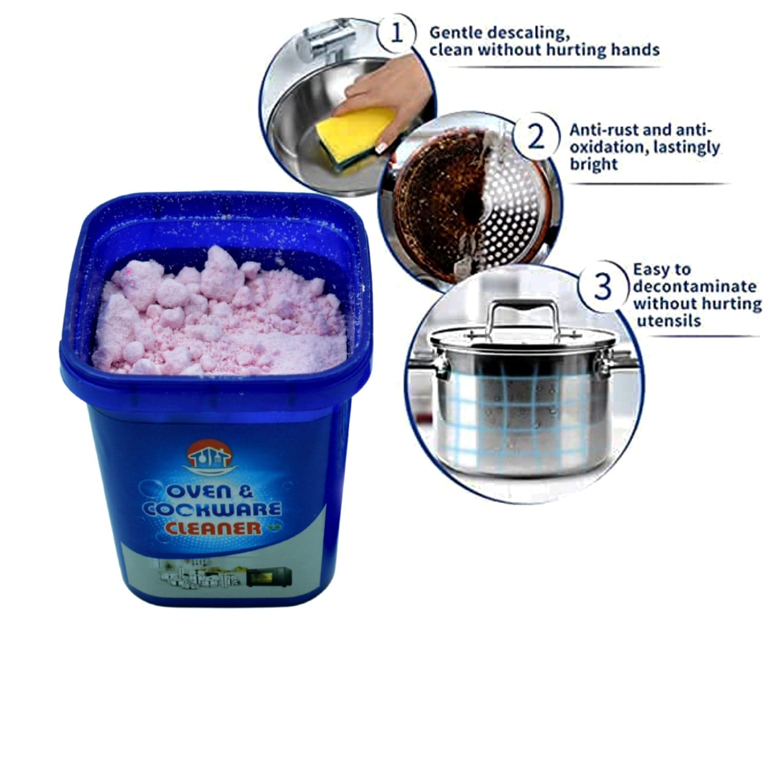 Universal Oven & Cookware Cleaner Powder of Stainless Steel, Pot Stain & Rust Remover thumbnail 3