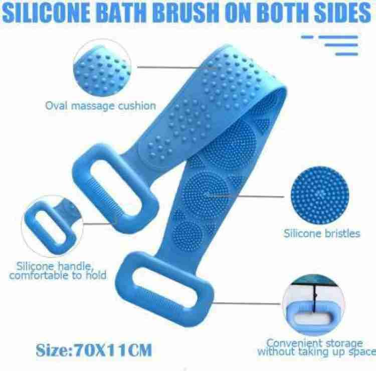 Silicone Body Back Scrubber Double Side Bathing Brush For Skin Deep Cleaning thumbnail 5