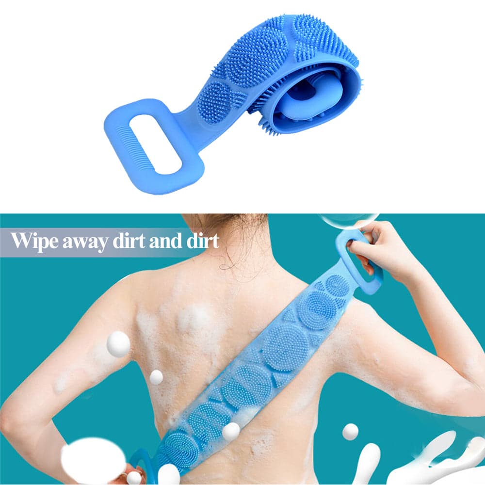 Silicone Body Back Scrubber Double Side Bathing Brush For Skin Deep Cleaning thumbnail 7