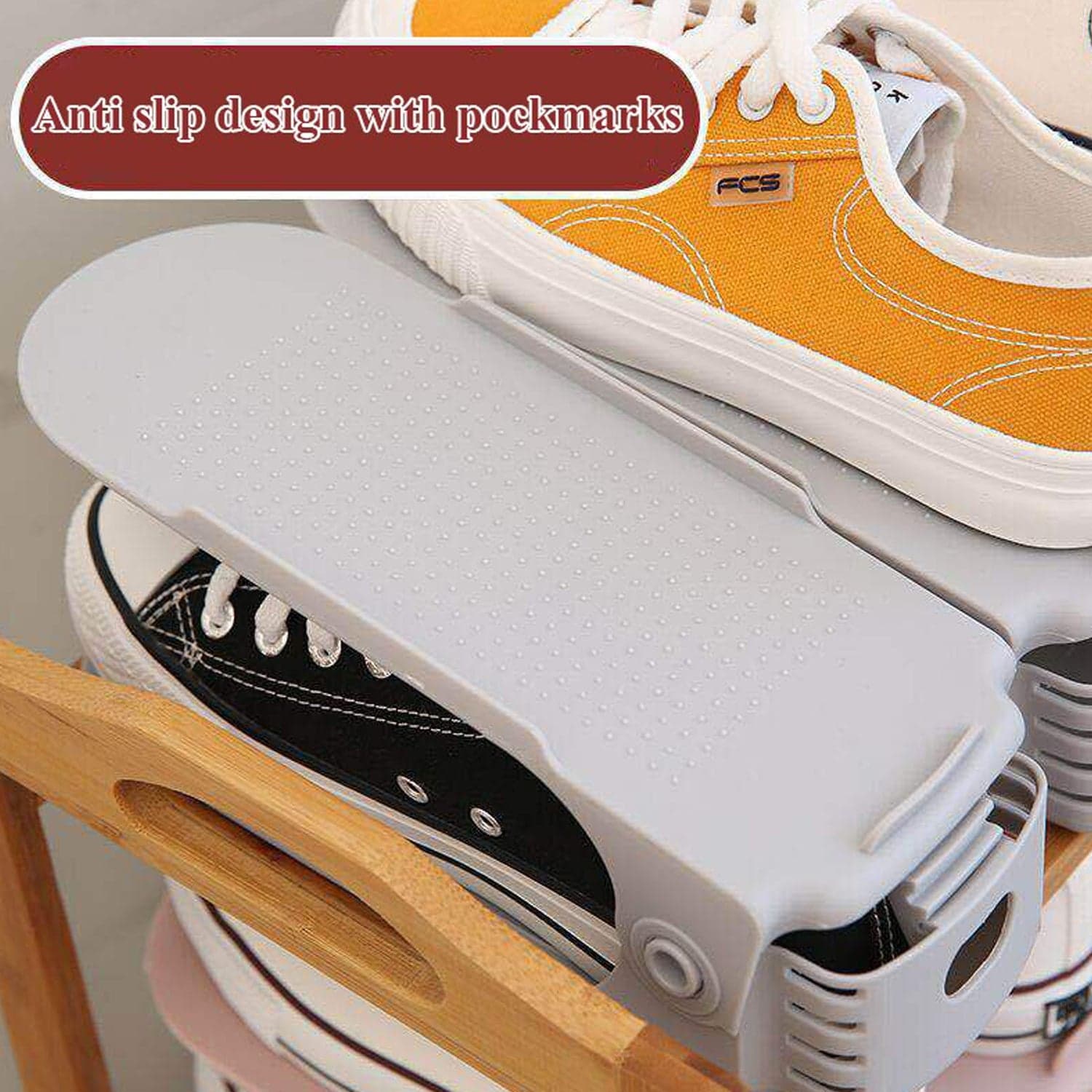 ADJUSTABLE FOLDING SHOE SLOTS ORGANIZER. thumbnail 2