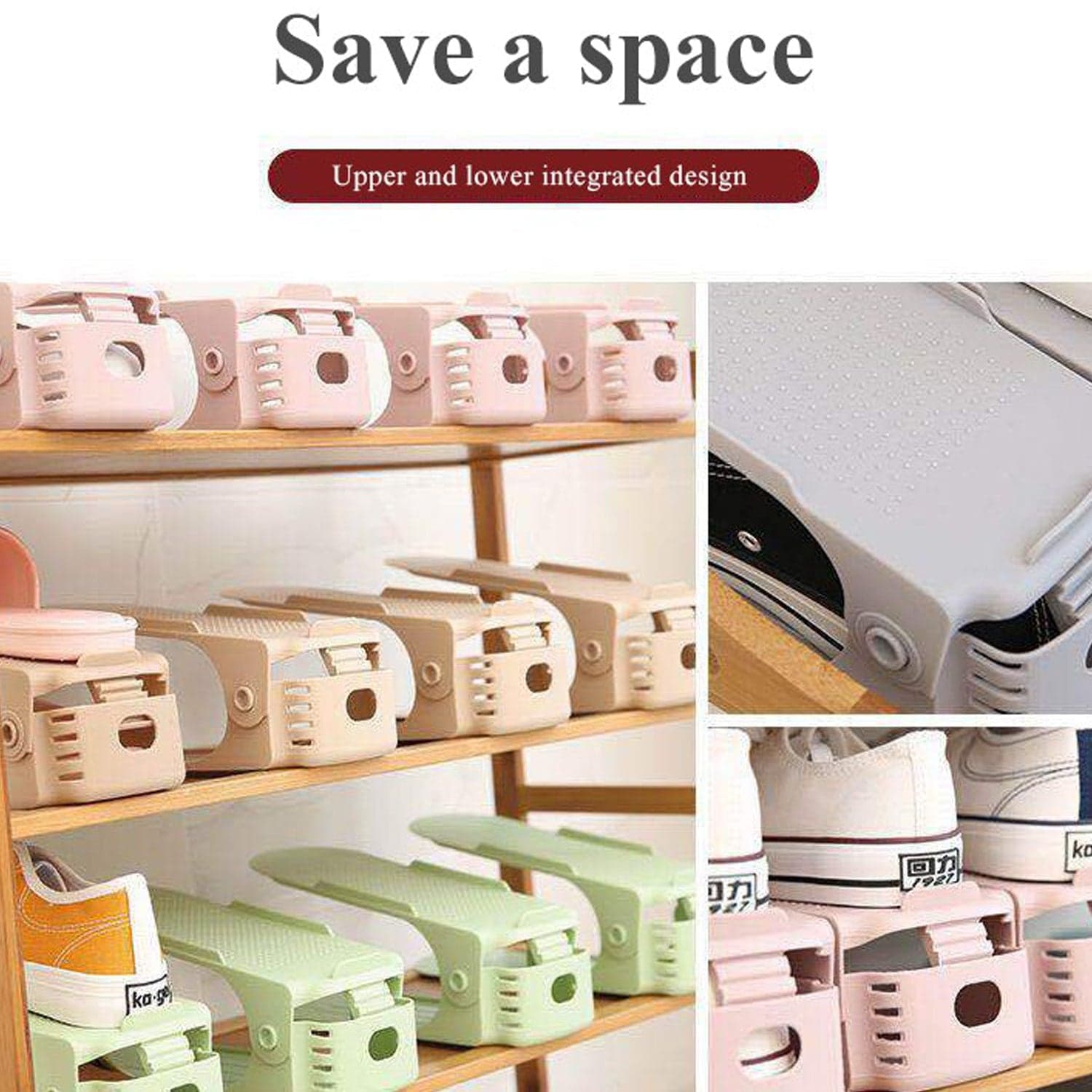 ADJUSTABLE FOLDING SHOE SLOTS ORGANIZER. thumbnail 6