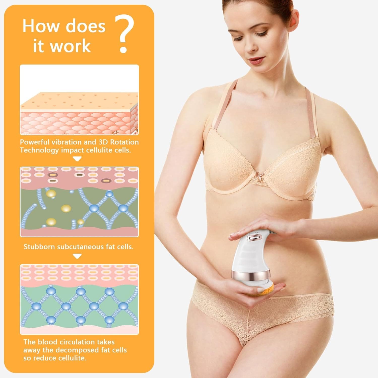 Body Sculpting Massager With 3 Pads, Adjustable Speed, Handheld Electric Massager For Full Body (1 Pc) thumbnail 5